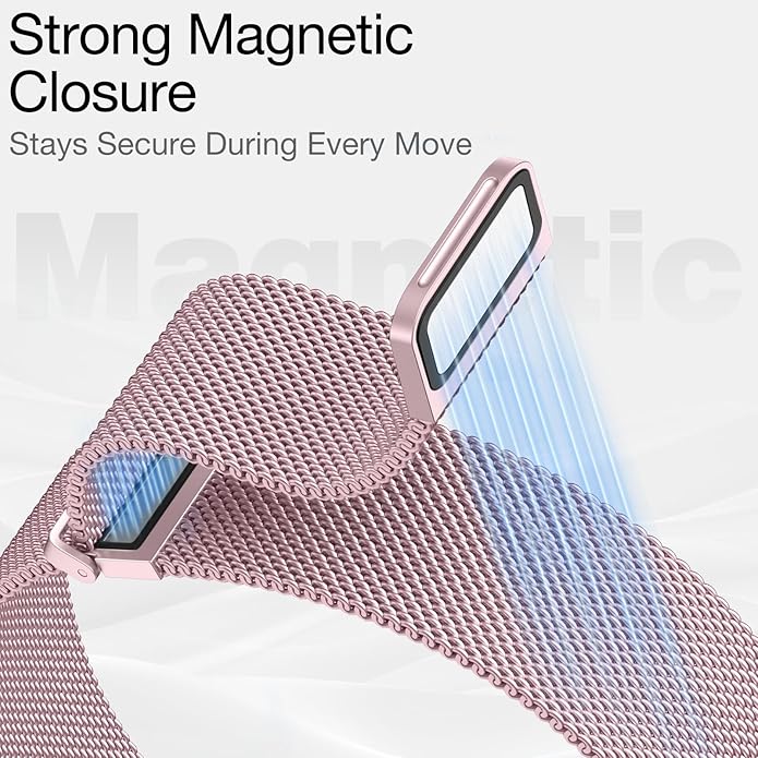 GEAK Metal Band Compatible with Apple Watch Bands for Women Men 40mm 42mm 41mm 38mm 44mm 45mm 46mm 49mm, Stainless Steel Milanese Magnetic Strap for iWatch Series 11 10 9 8 7 6 5 4 SE Ultra 3 2 1 - Image 3