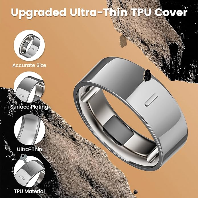 3 Pack Ring Cover Compatible with Oura Ring Gen 4/Gen 3 Horizon/Heritage, Upgraded Anti-Scratch TPU Protector for Men Women, NOT for Oura Ring 4 Ceramic - Image 3