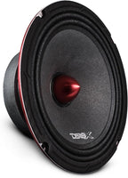 DS18 PRO-X8.4BM Loudspeaker - 8", Midrange, Red Aluminum Bullet, 550W Max, 275W RMS, 4 Ohms - Premium Quality Audio Door Speakers for Car or Truck Stereo Sound System (1 Speaker) by DS18