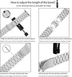 Designed for Apple Watch Band and Case, Stainless Steel Metal Chain with TPU Cover, Smart-Watch Link Bracelet Strap, Wrist-Band for i-Watch Series 9 8 7 6 5 4 3 2 1 SE, 45mm 44mm 42mm, Silver+Black - Image 9