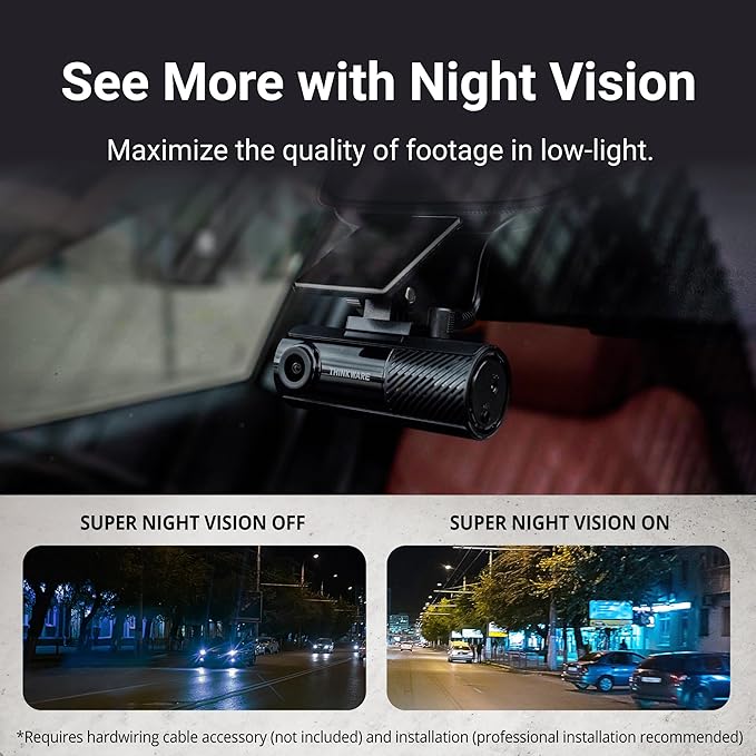Thinkware F70 PRO Dash Cam 1080P FHD, Wi-Fi Car Camera, 140° Wide Angle, Super Night Vision, Smart Parking Mode, G-Sensor, Includes 32GB SD Card - Image 7