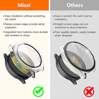 Misxi 2-Pack Hard PC Case with Screen Protector for Samsung Galaxy Watch 5 Galaxy Watch 4 40mm, Ultra-Thin Scratch Resistant Cover with Tempered Glass, 1 Black + 1 Transparent - Image 3