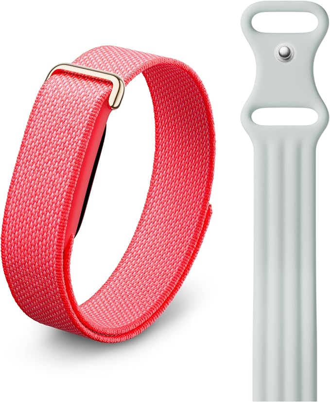 Google Fitbit Air - Berry with Large Fog Active Band Bundle by Fitbit