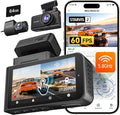 WOLFBOX X3 2.5K 1440P 60FPS Dash Camera, STARVIS 2 IMX675 with ADAS, 1440P+1080P Dual Dashcam Front and Rear Camera 5MP with Built-in 5.8GHz WiFi & GPS, 64GB Card, Touch Screen, G-Sensor, Loop Record by WOLFBOX