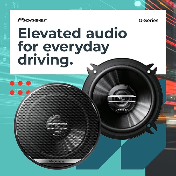PIONEER G-Series TS-G1320S 5.25” 2-Way Speakers (Pair) – 250W Max, Crisp Highs + Clear Vocals,Great Stock Replacement, High-Efficiency Speaker Designed for OEM Power - Image 2