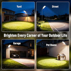 Solar Lights Outdoor Waterproof 2 Pack, 6500K Solar Street Light Dusk to Dawn with Motion Sensor & Remote Control, 40000LM Bright LED Security Flood Light for Outside Garden Yard Parking Lot, 16 Inch - Image 6