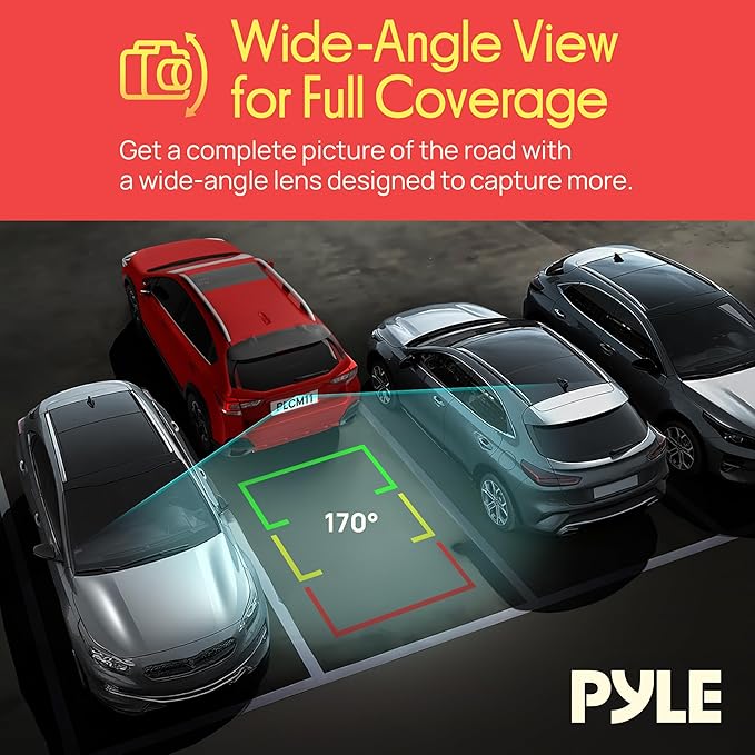 PYLE PLCM11 Rearview Back-Up Camera - Parking Reverse Cam with Distance Scale Line Display, Night Vision, Waterproof - Image 2