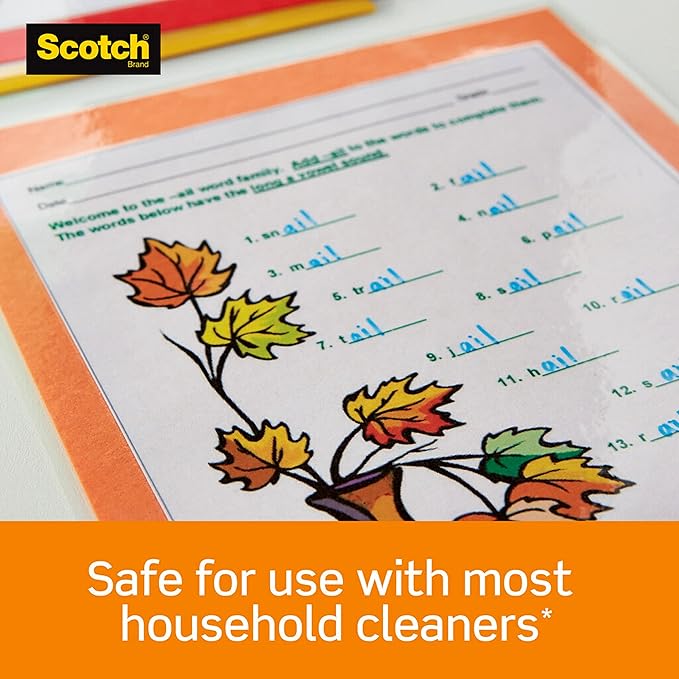 Scotch Thermal Laminating Pouches, for Use with Thermal Laminators, 8.9 x 11.4 Inches, Letter Size Sheets, 100-Count (Pack of 6) - Image 13