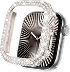 KADES Bling Case Compatible for Apple Watch Series 9/8/7 41mm, Sparkly Full Diamond Protective PC Bumper Cover, Rhinestone Frame for Women, 41mm-Starlight by KADES