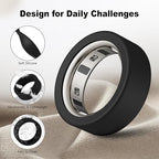 Cover Compatible for Oura Ring 4/Gen 3 Horizon/Gen 3 Heritage,Charging Directly,Silicone Anti-Scratch Elastic Ring Finger Case Woking Out Gym for Women Men -Black+Black -Size 5 - Image 3