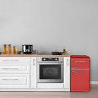 Galanz GLR31TRDER Retro Compact Refrigerator with Freezer Mini Fridge with Dual Doors, Adjustable Mechanical Thermostat, 3.1 Cu Ft, Red - Image 6