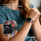 Braided Stretchy Band Compatible with Apple Watch Band 38mm 40mm 41mm 42mm 44mm 45mm 46mm 49mm Women Men, Adjustable Nylon Elastic Magnetic Clasp Strap for iWatch Series 10 9 8 7 6 5 4 3 2 1 SE Ultra - Image 4