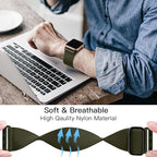 Lerobo Braided Band Compatible with Apple Watch Series 11 10 9 8 7 46mm 45mm 41mm Ultra SE 3 2 1 49mm Series 6 5 4 3 44mm 40mm 38mm 42mm Men iWatch Bands Women Stretchy Nylon Solo Loop Sport Strap - Image 4