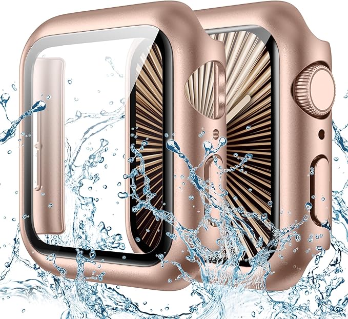 Goton Waterproof Case Compatible for Apple Watch Series 11/10 Screen Protector 46mm, Hard Bumper with Tempered Glass for iWatch 11 Cover 46 mm by Goton