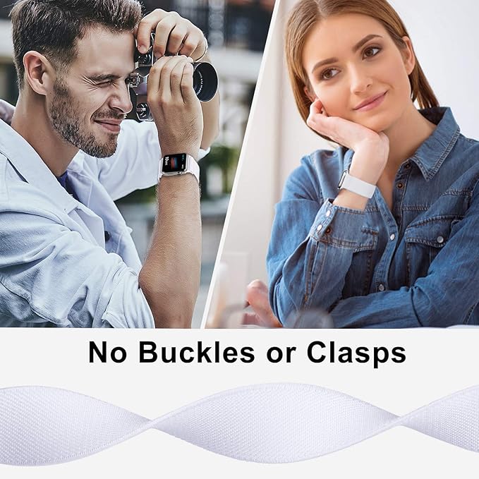 Stretchy Nylon Solo Loop Bands Compatible with Apple Watch 38mm 40mm 41mm 42mm 44mm 45mm 46mm 49mm Ultra 2 iWatch Series 11 10 9 8 7 SE 6 5 4 3 2 1 Strap,Sport Elastic Braided Women Men - Image 4
