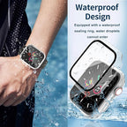 Waterproof Case for Apple Watch Series 9 Series 7 8 41mm, Built-in Screen Protector with Tempered Glass [Touch Sensitive] Cover for iWatch S9/S8/S7 Accessories 41mm, Clear - Image 4
