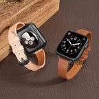 SEURE 2-pack Leather Bands Compatible with Apple Watch Band for women 38mm 40mm 41mm 42mm 44mm 45mm 46mm 49mm,Genuine Leather Band Slim Thin Strap for iWatch Ultra SE Series 11/10/9/8/7/6/5/4/3/2/1 - Image 8