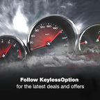 KeylessOption Key Fob Replacement for 1998 1999 2000 2001 2002 2003 2004 2005 2006 2007 2008 2009 2010 2011 2012 2013 2014 2015 2016 Ford Lincoln Mazda Mercury Remote, 3-Button Navy Blue - 2 Pack - Image 9