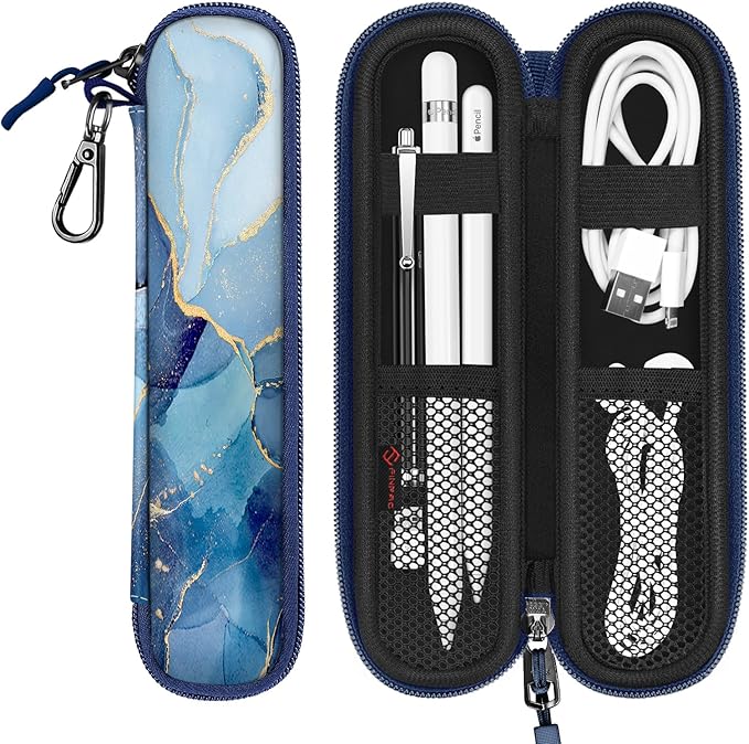 Fintie Pen Holder Case for Apple Pencil Pro, Apple Pencil (USB-C / 1st / 2nd Generation), Soft Neoprene Zipper Carrying Bag Sleeve Pouch for Samsung Stylus, Surface Pen by Fintie