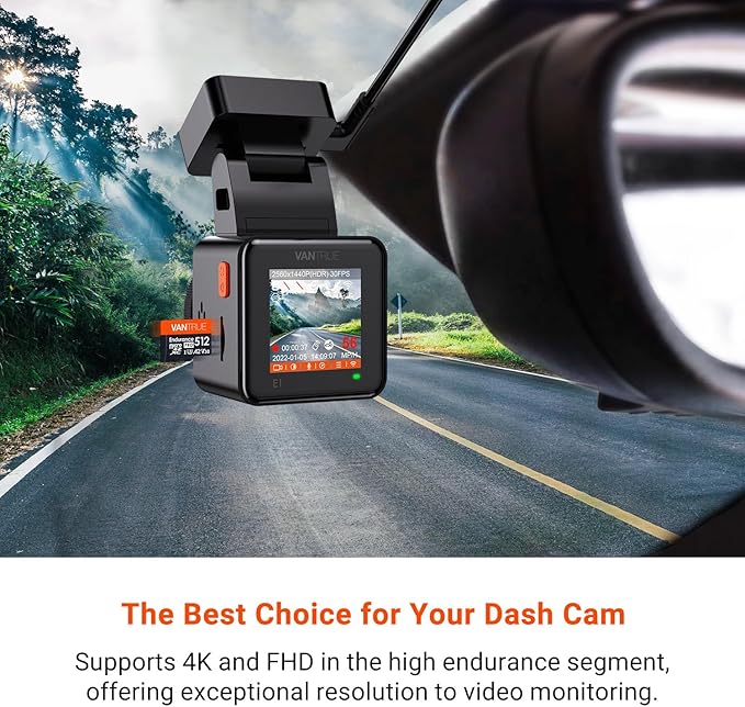 Vantrue 512GB microSDXC UHS-I U3 4K UHD Video High Speed Transfer Monitoring SD Card with Adapter for Dash Cams, Body Cams, Action Camera, Surveillance & Security Cams - Image 9
