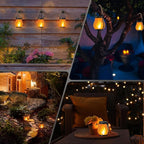 Hompavo Gen2 Solar Lanterns Outdoor with Ultra-Real Flame, Dual Charging (USB/Solar) & 2 Mode - Waterproof Decorative Hanging/Table Lights for Yard Patio Garden Birthday Mothers Day Gifts for Women, 4 - Image 8
