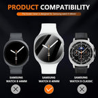 Suoman 2-Pack for Samsung Galaxy Watch 8 40mm Privacy Screen Protector,[Anti peeping] 9H Hardness Tempered Glass Protective Film +Positioning installation - Image 2