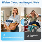 INTERGREAT Portable Washing Machine, 28lbs Twin Tub with Drain Pump - 18lbs Washer and 10lbs Spinner Combo, Semi-Automatic Compact Laundry Machine for Apartments, Dorms, RVs, Camping - Grey - Image 6