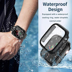 Waterproof Case for Apple Watch Series 9 Series 7 8 41mm, Built-in Screen Protector with Tempered Glass [Touch Sensitive] Cover for iWatch S9/S8/S7 Accessories 41mm, Black - Image 4