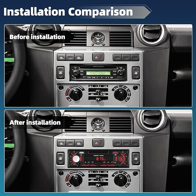 Car Radio Single Din Bluetooth Digital Car Stereo Receiver Hands-Free Calls Audio Multimedia System with 2 USB/AUX FM Radio USB Quick Charge MP3 Player - Image 2