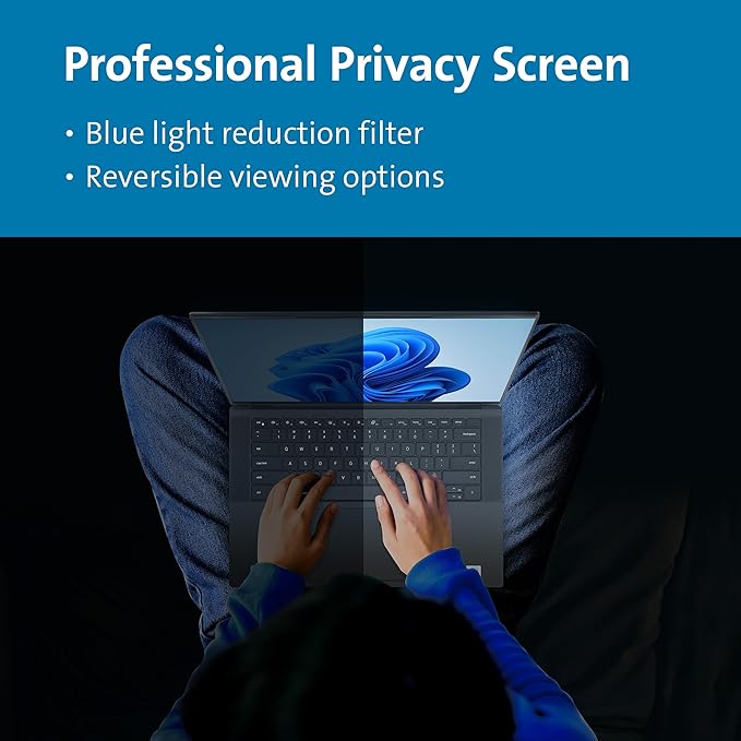 Kensington MagPro™ Magnetic Laptop Privacy Screen 14 inch, Removable 16:10 Laptop Privacy Filter, Anti-Glare, Blue Ray Reduction, Compatible with HP/Dell/Acer/Asus/Samsung/Lenovo (K55254WW) - Image 5
