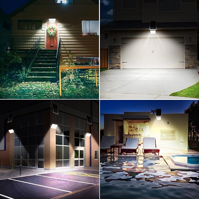 LANGY 300W Solar Floor Light, 19200LM Solar Street Light Dusk to Dawn Security Commercial Lighting, 6500K LED Solar Powered Outside Light Waterproof with Motion & Light Sensorfor Garden Yard Path - Image 6