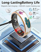 Smart Ring for Women,Fitness Tracker with Heart Rate,Blood Oxygen,Menstrual Cycle,Sleep Monitoring,Step Counting,IP68 Waterproof for iOS and Android,No Subscription Fee (11#) - Image 6