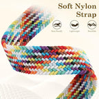 Dirrelo Braided Magnetic Stretchy Nylon Band Compatible for Apple Watch Bands Women 40/41/38/42/44/45/46/49mm, Designer Dressy Infinity Elastic Strap for iWatch Series 11 10 9 8 7 6 5 4 SE/Ultra 3 2 1 - Image 3