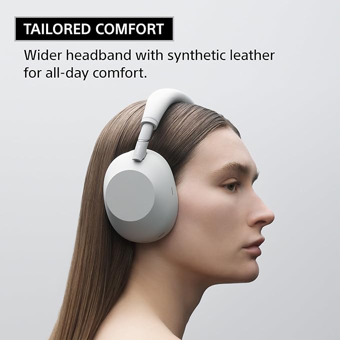 Sony WH-1000XM6 The Best Noise Canceling Wireless Headphones, HD NC Processor QN3, 12 Microphones, Adaptive NC Optimizer, Mastered by Engineers, Studio-Quality, 30-Hour Battery, Platinum Silver - Image 7