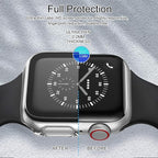 EDIMENS 2 Pack Hard PC Case Compatible with Apple Watch Series 6 / SE / 5/4 40mm Women Men, Overall PC Case Slim Tempered Glass Screen Protector Protective Cover for Apple iWatch 40mm SE Clear Rose - Image 7