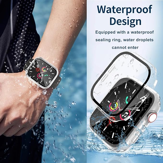 Waterproof Case for Apple Watch Series 3/2/1 42mm, Built-in Screen Protector with Tempered Glass [Touch Sensitive] Cover for iWatch S3/S2/S1 Accessories 42mm, Clear - Image 4