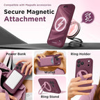 GolbinBox Magnetic for iPhone 17 Pro Max Case, Compatible with MagSafe, [Full Camera Protection] [Screen Protector], Silicone Shockproof Phone Cover with Anti-Scratch Microfiber Lining, Wine Red - Image 4