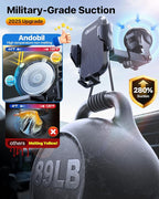 andobil Car Phone Holder Mount (Strong Suction&Bumpy Road Stable) Phone Holders for Your Car, Cell Phone Car Mount for Windshield Dash Vent Truck Cradle Stand for iPhone 17 16 15 14 Pro Max, Blue - Image 3