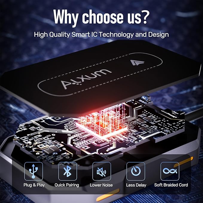 Alxum Wireless AA Adapter - Convert Wired to Wireless for Android Auto, Dual Connection Design, Online Upgrade Only, Supports AA 12+ - Image 3