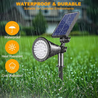 RGB Halloween Solar Spot Lights Outdoor, 36 LEDs Solar Lights Outdoor Color Changing Spot Lights for Halloween Christmas Decorations Outdoor-2 Pack (Multicolor) - Image 5