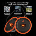 MX65E1 Midrange Loudspeaker 6.5" Orange Bullet, 400W Max, 6 Ohms, Premium Quality Audio Door Speakers for Car or Truck Stereo Sound System, Orange (2 Speaker) - Image 5