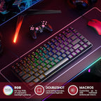 HK GAMING GK75 75% v3 | Hotswap Mechanical Gaming Keyboard | 84 Keys Multi Color RGB LED Backlit for PC/Mac Gamer | US Layout (Black, Mechanical Blue) - Image 3