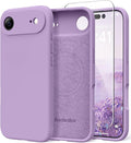 Magnetic for iPhone Air Case, Compatible with MagSafe, [Full Camera Protection][Screen Protector] Silicone Shockproof Protective Phone Case for iPhone 17 Air 6.5", Light Purple by SUYDANBOX