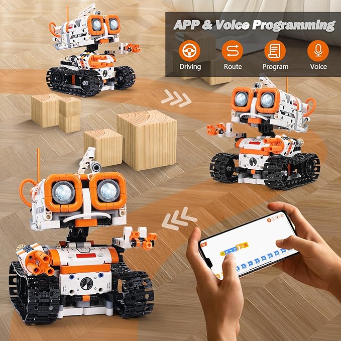 Kyanio STEM Robotics Kits for Kids Ages 8-12 8-14 Year Old, 3 in 1 Remote/APP Control & Programming Robot Building Set, Toy Coding Science Projects, Birthday Gift Ideas for 8 9 10 11 12+ Boys & Girls - Image 4