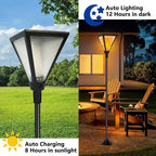 Upgraded Extra-Tall Solar Lights Outdoor, 2 Pack Flickering Flame Solar Torch Lights with 61"Tall & Super Larger Size, Solar Flame Lights Waterproof Tiki Torches for Outside Garden Patio Yard Pathway - Image 3