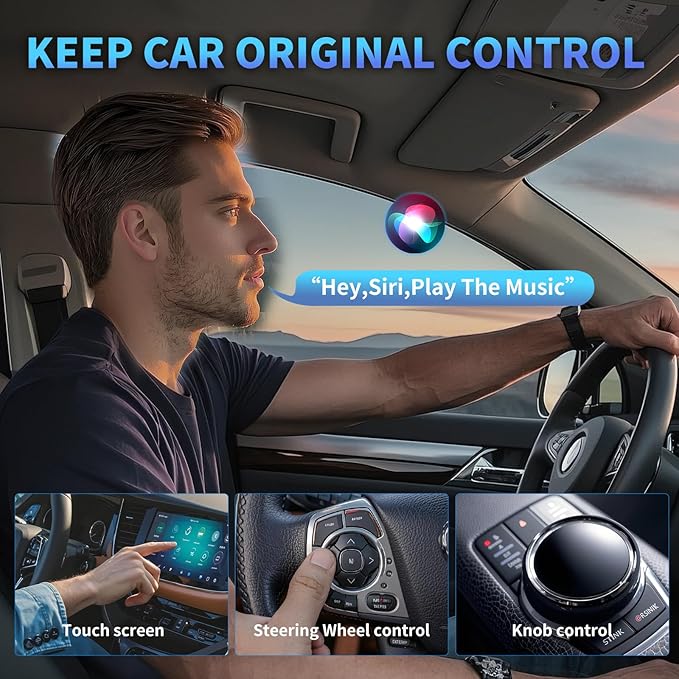 Wireless CarPlay Adapter for iPhone, Voice-Controlled Rainbow Lights, Plug & Play, 2026 A8 Dual-Core Chip, Stable Connection, Zero Latency, USB C Mini Dongle Compatible with iOS 10+ - Image 3