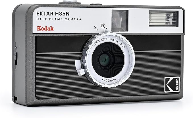 Kodak EKTAR H35N Half Frame Film Camera, 35mm, Reusable, Focus-Free, Bulb Function, Built-in Star Filter, Coated Improved Lens (Film & AAA Battery are not Included) (Striped Black) - Image 3