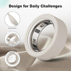 Protector Compatible for Oura Ring 4/Gen 4 Ceramic/Gen 3 Cover,Silicone Anti-Scratch Elastic Ring Finger Case Woking Out Gym for Women Men- 2Clear+2Stralight-M for 8/9/10/11 - Image 4