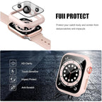 6 Pack for Apple Watch Series 3/2/1 38mm Case with Tempered Glass Screen Protector,JZK Slim Guard Bumper Full Coverage Hard PC Protective Cover HD Ultra-Thin Cover for iWatch 38mm Accessories - Image 4