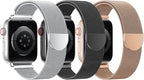 BELONGME 3 Pack Mesh Loop Compatible with Apple Watch Bands for Women Men 40mm 41mm 38mm 42mm 44mm 45mm 49mm 46mm Series 11 10 9 8 7 6 5 4 Ultra3 SE3 2, Stainless Steel Metal Magnetic Strap for iWatch by BELONGME